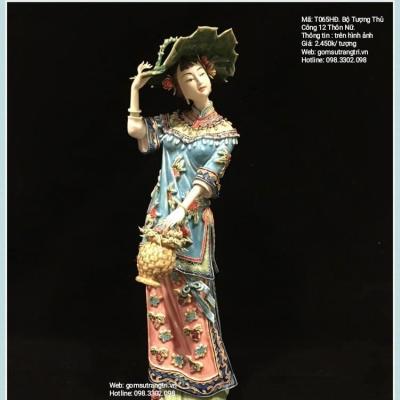 BỘ TƯỢNG THỦ CÔNG 12 THÔN NỮ